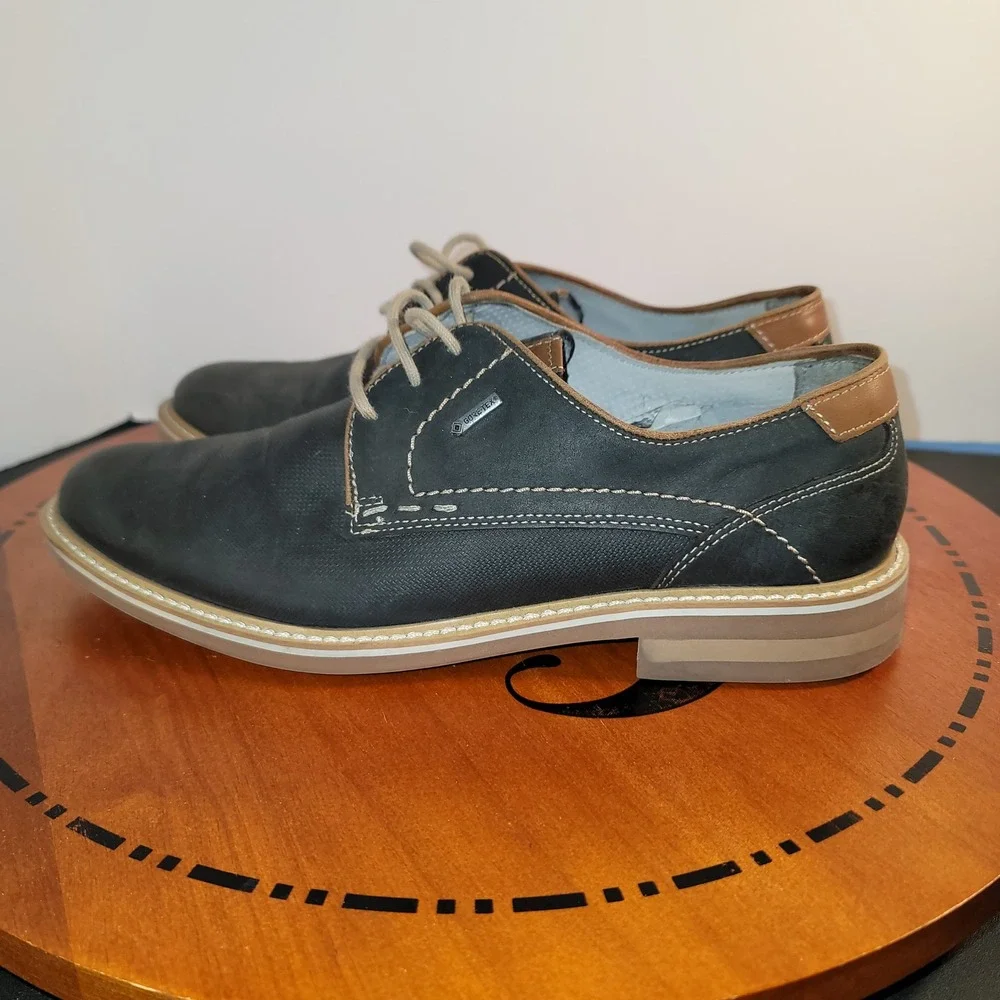 Fretz Men Gore-Tex Surround Oxford Shoes Leather Swiss LaceUp